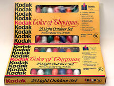 Vintage Kodak Color of Christmas 25 Bulbs Outdoor 2 25-Light Sets NOS picture