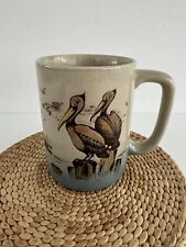Vintage Otagiri Coffee Cup Mug  Pelicans and Sailing Ship Embossed picture