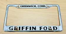Griffin Ford License Plate Frame / Trim / Surround Greenwich CT - vintage picture