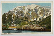 Postcard AK Juneau Alaska Pacific Steamship Co Dock Boat Mountains Unused picture