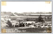 Vallejo California~Navy Yard Administration Building~Parking Lot Cars~1940s RPPC picture