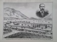 1885 Thomas G Hamilton Freighting Print Gallatin Valley Mt Montana Territory picture