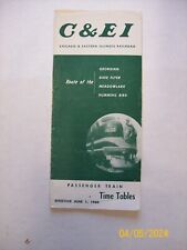 Chicago & Eastern Illinois Ry. Public Timetables  June 1960 picture