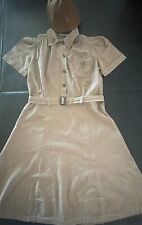 REDUCED RARE Vintage Girl Scout BROWNIE UNIFORM DRESS 1944-1947 HAT-BUTTON SIDE picture
