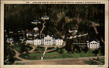 Southern Baptist Assembly Ridgecrest North Carolina aerial view ~ 1934 linen picture