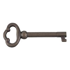 Antique Brass Plated Hollow Barrel Skeleton Key for Antique Cabinet Doors (1) picture