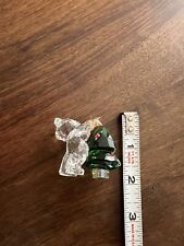Swarovski crystal miniature figurine Mouse decorating Christmas tree.  Retired. picture