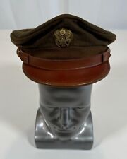 Original WWII WW2 US Army Enlisted Uniform Crusher Visor Cap Hat Wool 6 7/8 picture