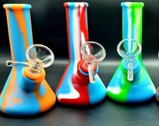 5 Inch 4 PIECE Unbreakable Silicone Bong Detachable Water Pipe + SCREENS picture
