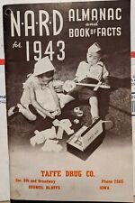 1943 NARD Almanac And Book Of Facts Taffe Drug Council Bluffs Iowa IA WW2 Era picture