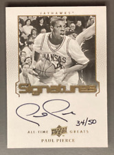 2013 Paul Pierce Upper Deck All Time Greats Basketball Kansas Signatures 34/50  picture