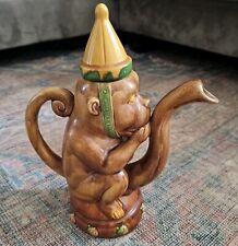 Vintage Ceramic Circus Monkey Teapot Pitcher Rare 12
