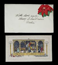 Early 1900's Christmas Greeting Card, with Envelope, Poem picture