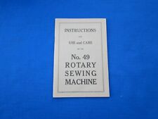 White Rotary Sewing Machine #49 Instruction Manual picture