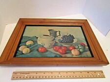 Vintage 1960's Henk Bos Fruit Still Life Print A Turner Wall Accessory Framed  picture