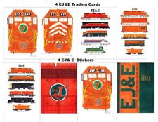 Elgin, Joliet & Eastern 4 Railroad Trading Cards 4 Stickers Set 1 Andy Fletcher picture