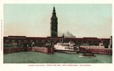 Vintage Postcard 1920'Ferry Building From The Bay San Francisco California TODC picture