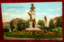 MCDONOGH MONUMENT 1939 POSTCARD New Orleans La picture