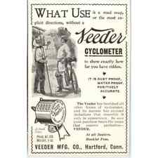 Veeder Mfg Co Cyclometer Hartford CT 1897 Victorian Ad AE9-TS10 picture