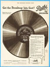 1919 Pathe Phonograph Brooklyn NY Tulip Time Henry Burr 78 RPM Record 22161 Ad picture