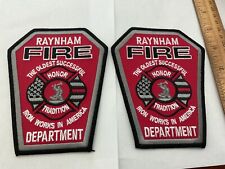 Raynham Fire  Department collectable patches 2 total full size new picture