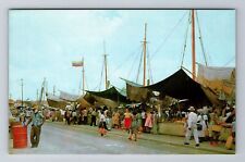 Curacao, Floating Market, Advertising, Antique Vintage Souvenir Postcard picture