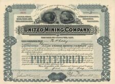 United Mining Co. - 1905-1907 Stock Certificate - Mining Stocks picture