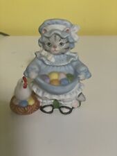 Kitty Cucumber Easter Eggs and Chicken figurine. 1988 picture