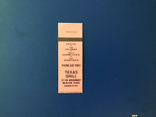 Vintage Texas Grill Matchbook Cover McAllen-Texas-TX NICE picture