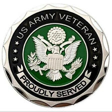 Commemorative Coin Collectible Challenge Proudly Served US Military ARMY VETERAN picture
