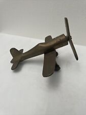 Vintage WW11 Spitfire Propeller Fighter Plane Solid Brass Desk Paperweight  picture