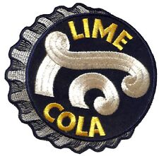 Lime Cola Bottle Cap  Large Embroidered Soda Patch c1950's-60's VGC Scarce picture