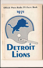 1971 Detroit Lions TV radio media guide em bxgd picture