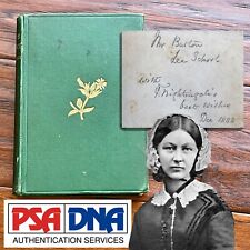 FLORENCE NIGHTINGALE * PSA * Autograph BOTANY Book Signed & Gifted * NURSE picture