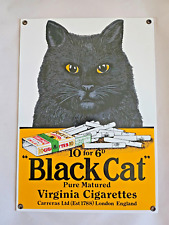 Ande Rooney Black Cat Virginia Cigarettes Porcelain Enameled  Sign 12