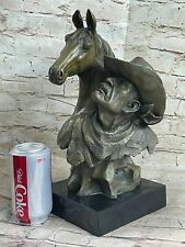 Original Kamiko Bronze Cowboy Stallion Horse Sculpture Signed Western Artwork picture