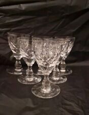 Vintage Crystal Decorative Shot Glasses X 6 Edinburgh Scotland  picture
