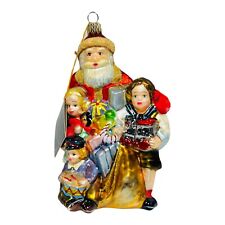 Polonaise Kurt Adler Santa Children Gifts Komozja Glass Ornament Christmas VTG picture