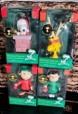 Peanuts Christmas Holiday ClipOn Ornament 4 pieces Charlie Lucy Snoopy Woodstock picture