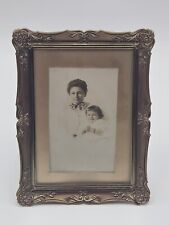 Antique Photograph Of Two Young  Siblings Signed And Dated 1911, Framed, 8.5x6.5 picture