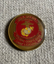 HQ & SPT BN Coin Marine Base Camp Lejune Challenge From The Commanding Officer picture