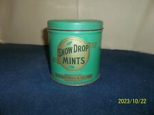 Vintage Snow Drop Mints Green Tin w/ Paper EG. WHITMAN & CO, Philadelphia PA picture