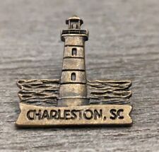 Vintage Charleston, South Carolina Bras Lighthouse Travel/Souvenir Lapel Pin picture
