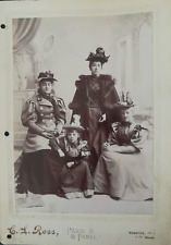 C. 1890 Large Cabinet Card Victorian Women Girl Fancy Hats 9 3/4