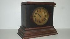 Antique INGRAHAM USA Wind Up Pendulum Wood Mantle Clock (Missing Pendulum) picture