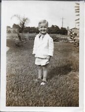 Little Boy Photograph Old Florida 1930s Suit Shorts Fashion 2 3/4 x 3 3/4 picture