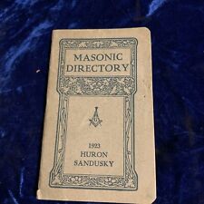 1923 Masonic Directory 1923 Of Sandusky and Huron, Ohio picture