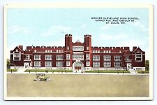 Postcard Grover Cleveland High School St. Louis Missouri Grand Ave Oseola St. picture
