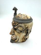 VINTAGE RARE GERMAN TWO FACE STEIN DEVIL / SKULL BREWEIANA picture