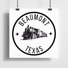 Beaumont Texas TX Railroad Train Locomotive 12x12 Canvas Print picture